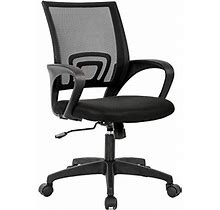 Home Office Chair Ergonomic Desk Chair Mesh Computer Chair With Lumbar Support Armrest Executive Rolling Swivel Adjustable Mid Back Task Chair For Women Adults, Black