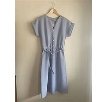 Blair Dresses | Vintage Blair 14 Blue White Striped Dress Warren Pa Bridal Shower Preppy | Color: Blue | Size: 14