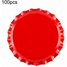 Papaba Bottle Cap 100Pcs Bottle Caps Sturdy Construction Anti-Deform Tinplate Mini Beer Drinks Caps For Home Black/White/Red Extra