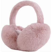 Opvise Women Fashion Winter Earmuffs Thick Plush Cozy Solid Color Elastic Lightweight Anti-Slip Foldable Ear Protection Ear Cover Outdoor Ear Warmers