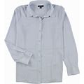 Alfani Tops | Alfani Womens Seamed Button Up Shirt, Blue, Dm | Color: Blue | Size: Large