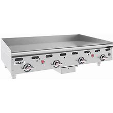 Vulcan MSA48-24C 48" Natural Gas Chrome Top Commercial Griddle / Grill With Snap-Action Thermostatic Controls - 108,000 BTU