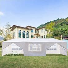 Salonmore Canopy Tent 8 Sides 10' X 30' Party Wedding Canopy Tent Gazebo Pavilion W/ 2 Doors
