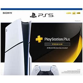 Sony Playstation 5 Slim Console Disc Edition - Playstation Plus Premium 24 Month Subscription Bundle