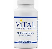 Vital Nutrients, Multi Nutrients No Iron Or Iodine, 180 Vegetarian Capsules