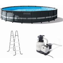 Intex 20' X 48" Ultra XTR Round Frame Above Ground Swimming Pool With Sand Filter Pump