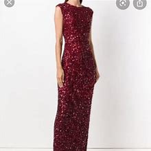 Alice + Olivia Dresses | Alice And Olivia Red Sequin Fitted Gown. Bnwt. | Color: Red | Size: 8