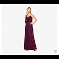 Adrianna Papell Dresses | Adrianna Papell- Petite Art Deco Beaded Blouson Gown In Cassis | Color: Purple/Red | Size: 8P