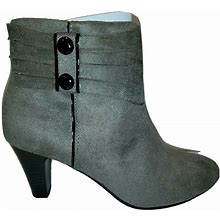 NEW NIB WOMENS LIFESTRIDE Yesterday Grey/Black Boots Size 9.5 W 2"" In Heel