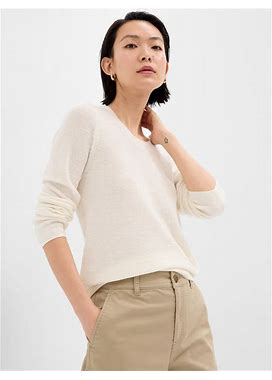 Gap Factory Women's Relaxed Crewneck Sweater Ivory Cream Frost Size XXL