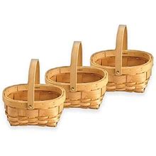 Dibsies Personalization Station Pack Of 3 Woodchip Basket, Honey