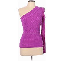 Nightcap Clothing Long Sleeve Top Purple One Shoulder Tops - Women's Size Large