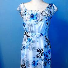 White House Black Market Dresses | Floral Dress | Color: Blue/White | Size: 6