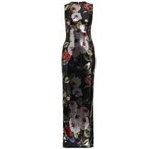 Dolce&Gabbana Women's Sequined Floral Column Gown - Roseto Nero - Size 6