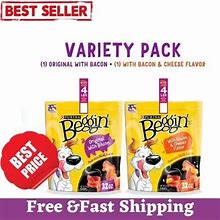 Purina Beggin' Strips Real Meat Dog Treats, Bacon &Cheese Flavors 32 Oz., 2X