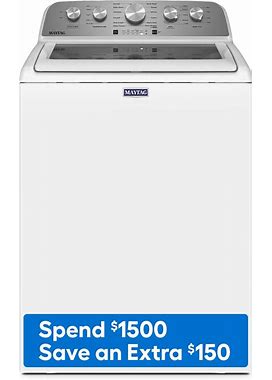Maytag 4.8-Cu Ft High Efficiency Impeller Top-Load Washer (White) | MVW5430MW