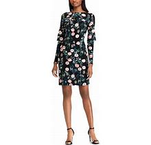 American Living Womens Floral Ruffle Cocktail Dress
