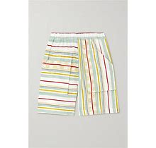 Loewe Paulas Ibiza Striped Cotton Silk And Linen-Blend Shorts - Women Shorts - S