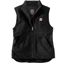 Carhartt Insulated Vest: 2XL, 50 in Max Chest Size, 25 in Lg, Insulated For Cold Conditions, Zipper Model: 104224-BLK
