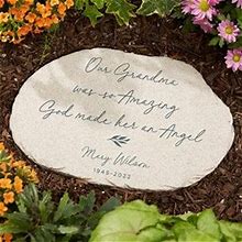 So Amazing God Made An Angel Personalized Round Garden Stone