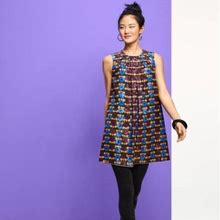Anna Sui X Target Metallic Polka Dot Mod Print Shift Dress Small Art