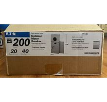 Eaton Outdoor Meter Breaker 200 Amp 20 Spaces 40 Circuits Model Mbe2040b200ts