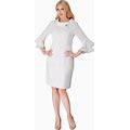 Giovanna Dress D1518-Off-White, Off-White / 18 | Church Suits For Less