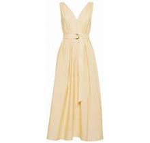 Brunello Cucinelli - Yellow Poplin Dress For Women - Size XS INT - 24S