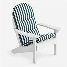 Adirondack Chair Cushion - Green/White, Size 49 in. X 20.5 in. X 2 In., Sunbrella | The Company Store