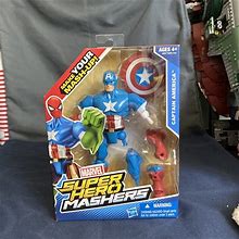 Hasbro Marvel Super Hero Mashers Captain America Figure New In Box