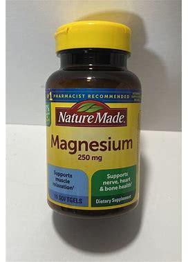 Nature Made Magnesium 250 Mg 90 Softgels Exp. 09/2025 (New) Sealed. One Bottle
