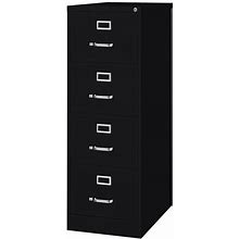 Hirsh Industries 16702 Black Four-Drawer Vertical Legal File Cabinet - 18" X 26 1/2" X 52"