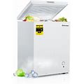 Kalamera Kcf-150 5.0 Cu.Ft Compact Deep Freezer Freestanding For Home/Apart With Lowest -4, White