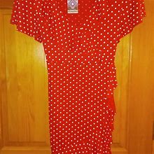 Boohoo Red Polka Dot Dress NEW Size 14 - New Women | Color: Red/White | Size: L