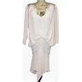 Vintage Dresses | Vintage 80S Cascadei Pale Pink Beaded Drop Waist Dress | Color: Gold/Pink | Size: Read Description