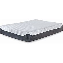 Signature Design By Ashley King Size Chime Elite 12 Inch Plush Green Tea & Charcoal Gel Memory Foam Mattress With Micro Cool Cover