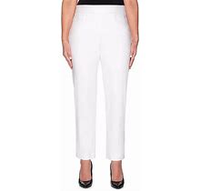 Plus Size Alfred Dunner Allure Pull On Ankle Pants, Women's, Size: 22 W, White
