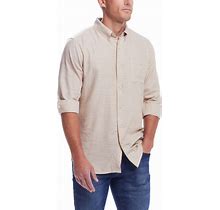 Weatherproof Vintage Men's Long Sleeve Solid Cotton Twill Shirt - Starfish - Size L