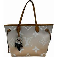 Pre-Owned Louis Vuitton Neverfull MM By The Pool Monogram Giant Tote Bag Brume