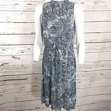 The Limited Dresses | The Limited Paisley Dress Casual Party Sleeveless Petite Medium | Color: Blue/White | Size: M