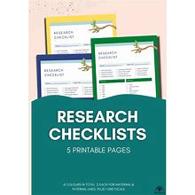 Genealogy Research Checklist | Digital Download | Printable Form | Research Forms | Family Research Checklists | Family Tree Tool Kit
