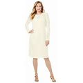 Plus Size Women's Lace Shift Dress By Jessica London In Ivory (Size 20)