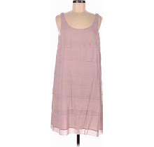 Eileen Fisher Casual Dress - Shift Scoop Neck Sleeveless: Pink Print Dresses - Women's Size Medium