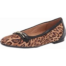 Naturalizer Womens Parker Slip-On Flats Brown Cheetah Size 9