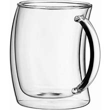 Joyjolt 13 Oz. Caleo Double Wall Glass Insulated Coffee Mug (Set Of 4) MG20220 ,