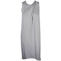 Bariii Womens Grey Sleeveless High-Low Shift Dress S