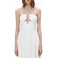 SIMKHAI Women's Annita Cut-Out Pleated Midi-Dress - White - Size 12
