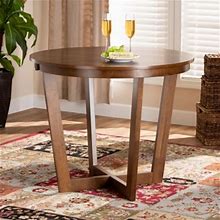 Baxton Studio Alayna Dining Table, Walnut By Ashley, Furniture > Kitchen And Dining Room > Dining Room Tables, Wood