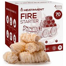 Fire Starter - Fire Starters For Campfires - 70 Pcs Fire Starters For Fireplace