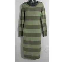 Woman's Mossimo Supply Co. Long Sleeve Stripped Pencil Long Dress.Size